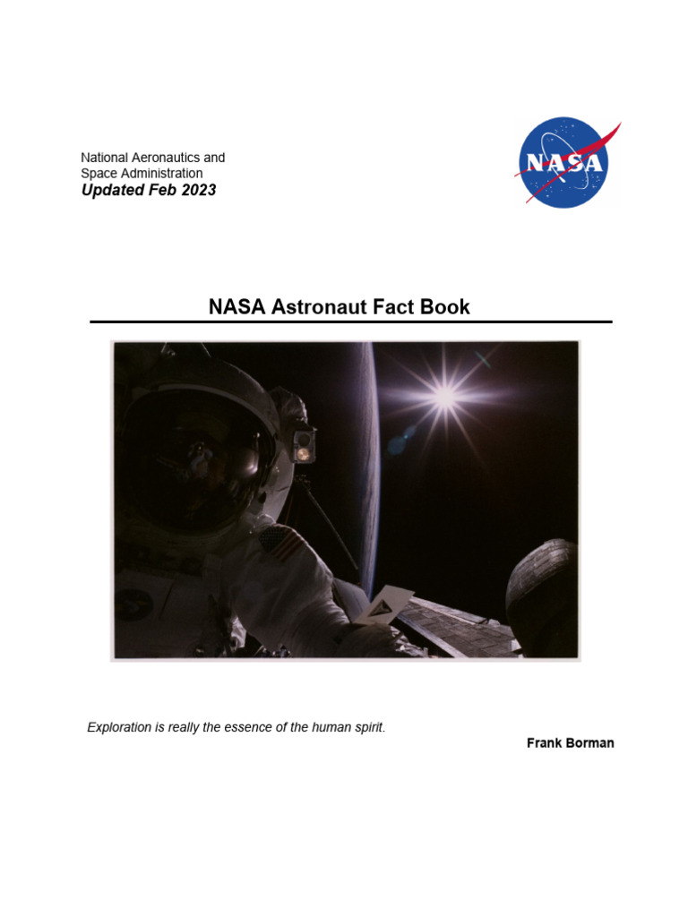 jsc_astronaut_fact_book_jan_2023_updated | PDF | Nasa | Astronauts