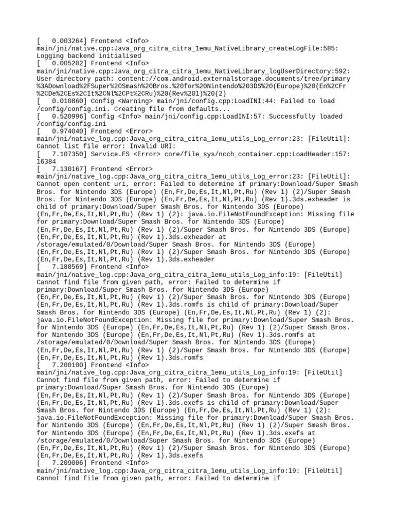 Citra Emulator Log Analysis | PDF | Computer Architecture | Computing