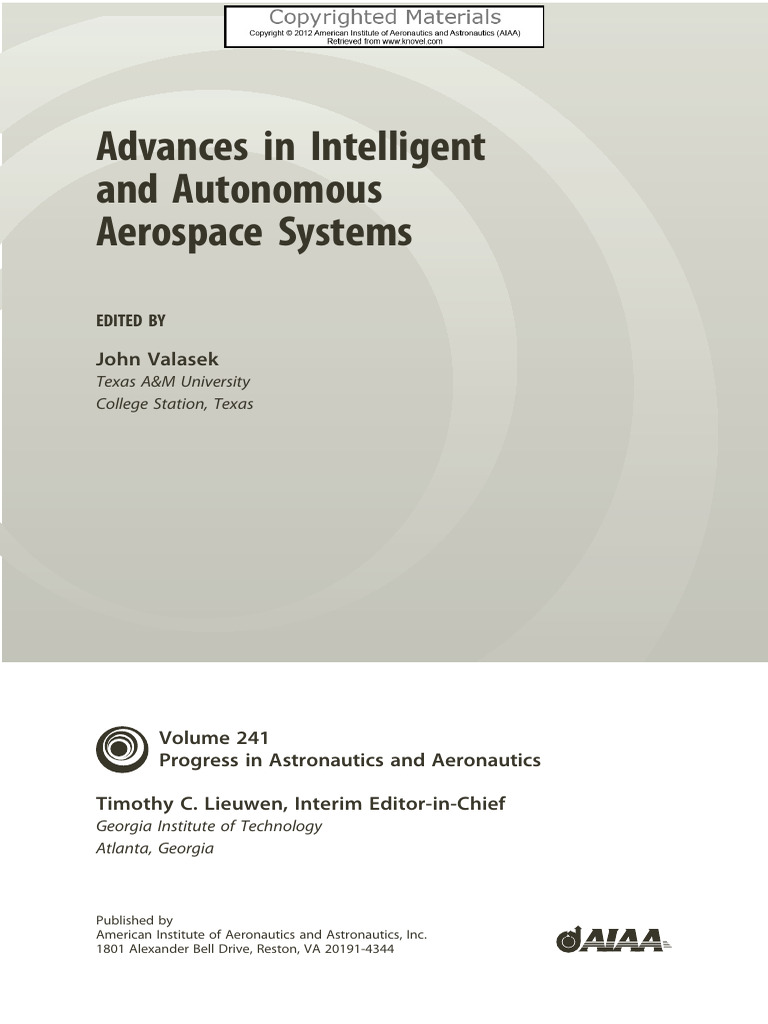 Intelligent Autonomous Aerospace Systems | PDF | Electronic Oscillator ...