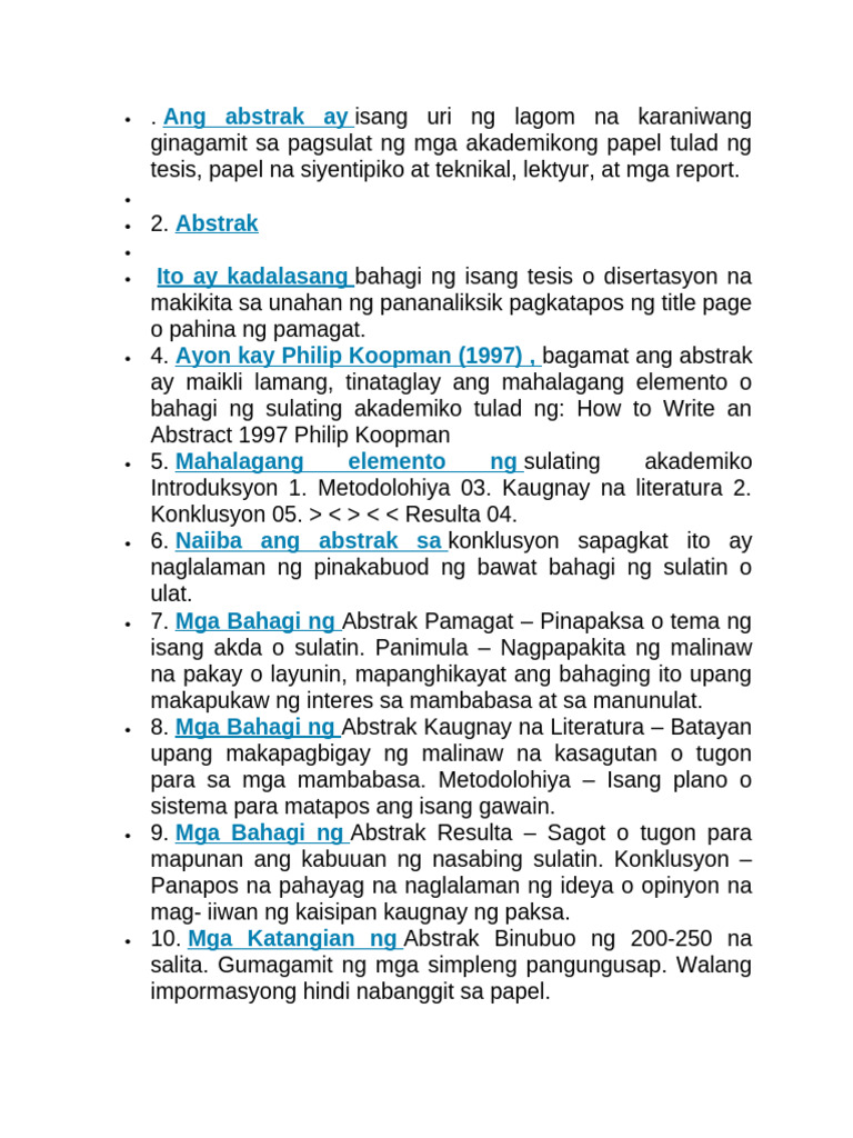 Ang Abstrak Ay | PDF