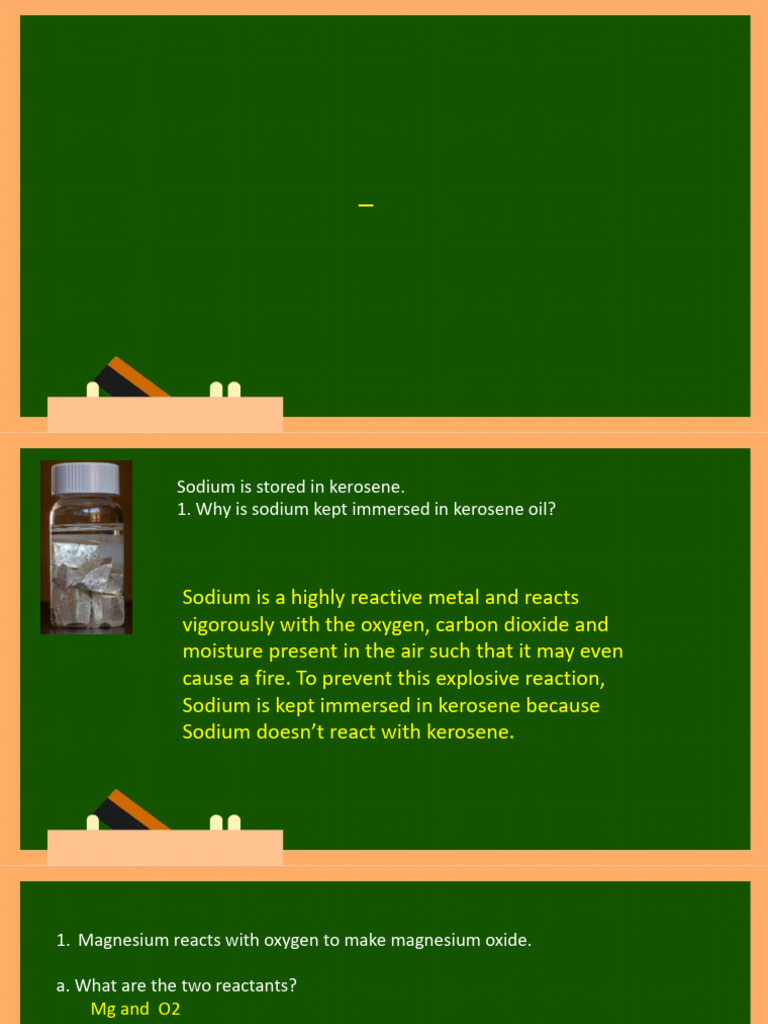 Metals Reaction Q&A for Grade 8 Chemistry | PDF | Magnesium | Chemical ...