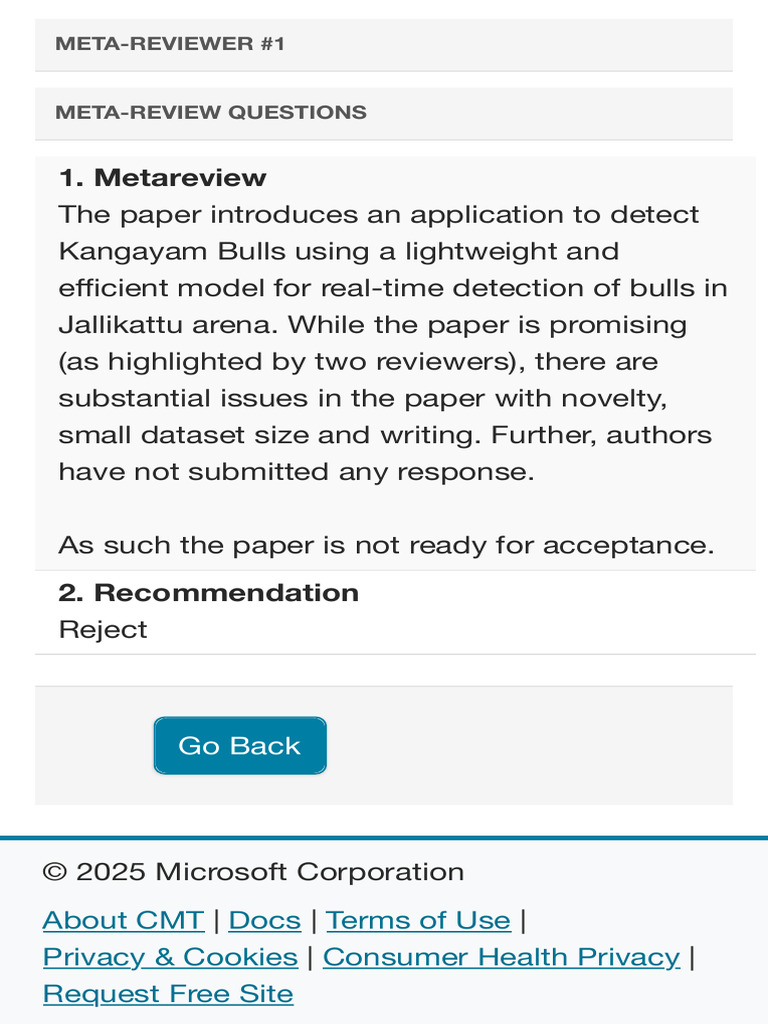 Conference Management Toolkit - View Meta-Review | PDF