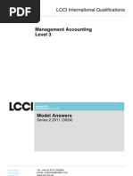 Management Accounting Level 3: LCCI International Qualifications