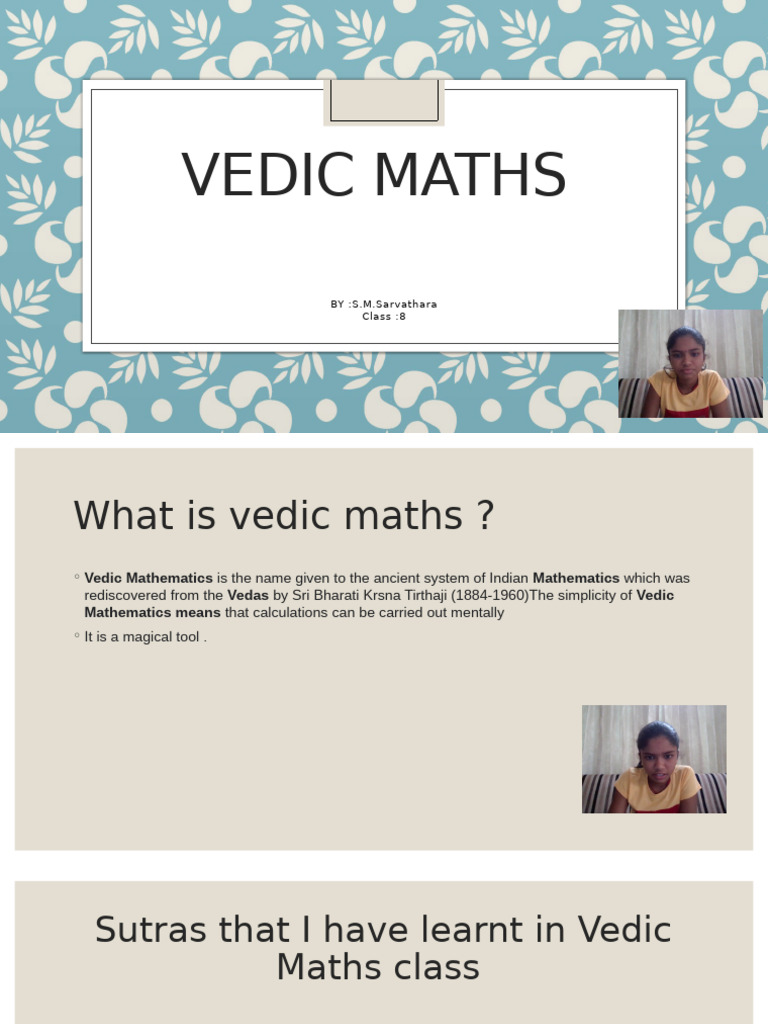 Introduction to Vedic Mathematics | PDF