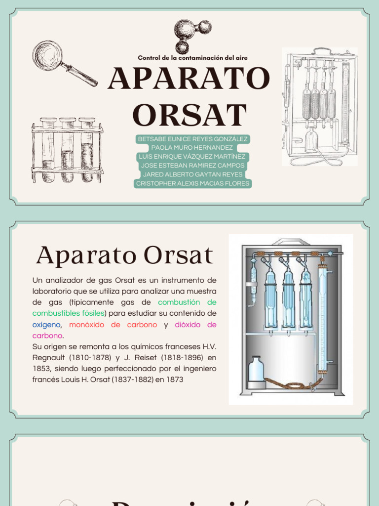 Análisis de Gases con Aparato Orsat | PDF | Absorción (Química ...