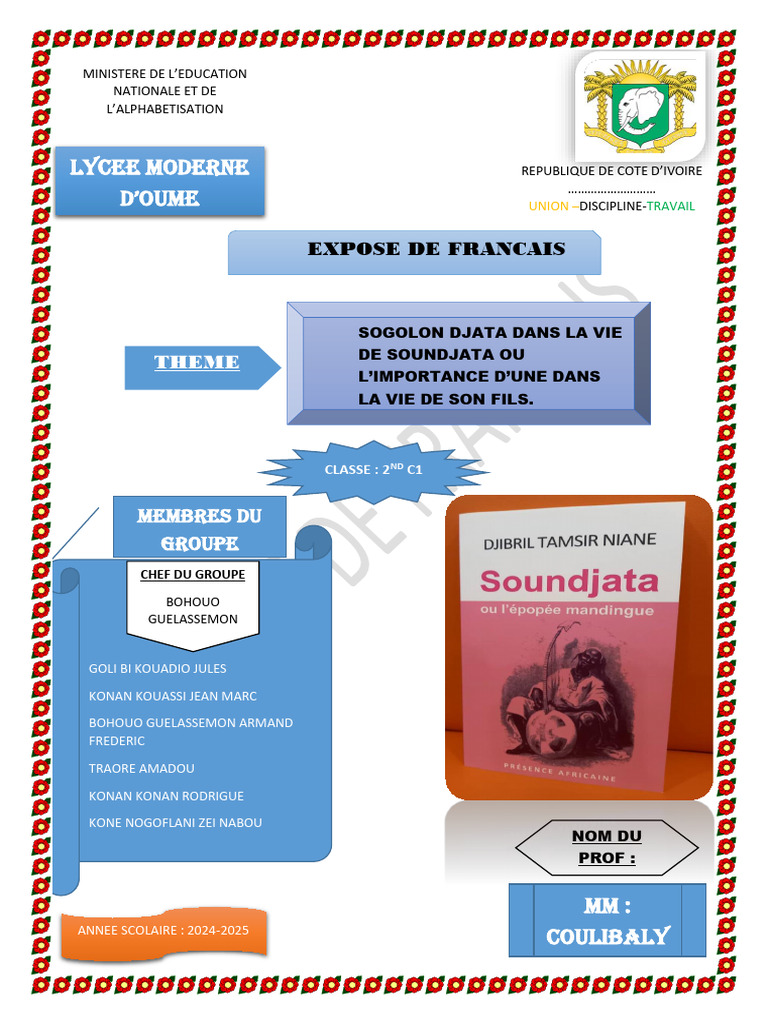 Importance de Sogolon Djata pour Soundjata | PDF