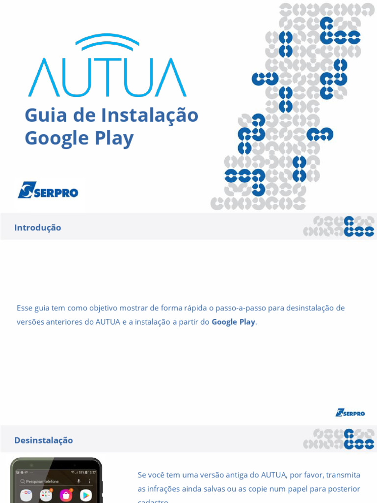 Instalação e Desinstalação do AUTUA | PDF | Aplicativo para celular ...