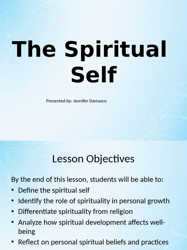 Spiritual_Self_Lesson | PDF | Spirituality | Self