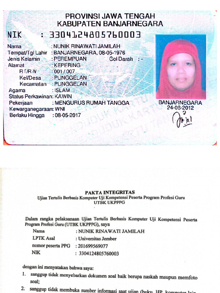 Data Nunik Rinawati j | PDF