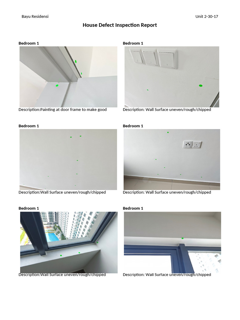 Bayu Residensi Defect Inspection Report | PDF | Recycling | Waste