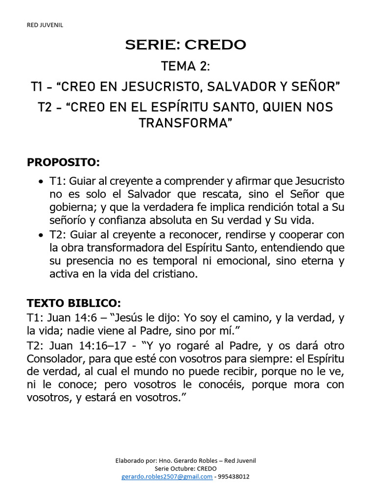 Creencias Fundamentales en Cristo y el Espíritu | PDF | Cristo (título ...