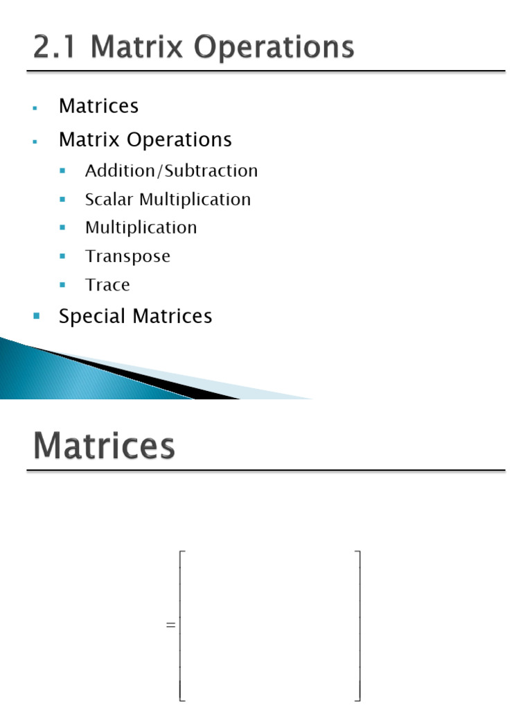 Math104_WK3_Sec.2.1 | PDF | Matrix (Mathematics) | Mathematical Analysis