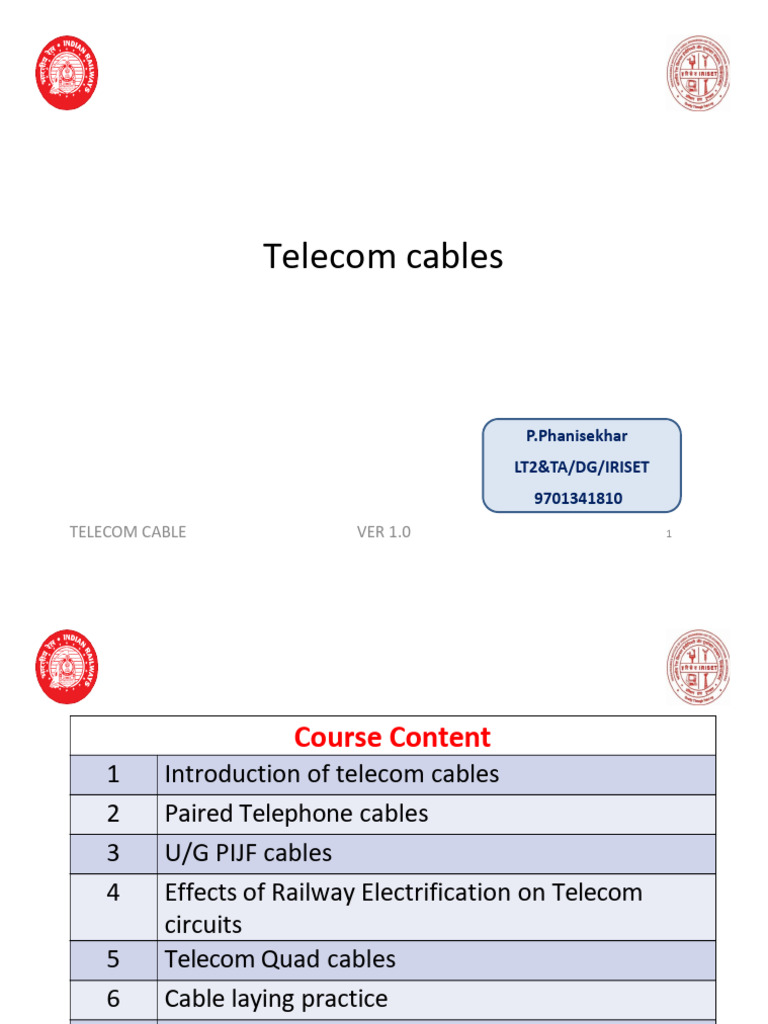 Telecom Cable Overview and Specifications | PDF | Alternating Current ...