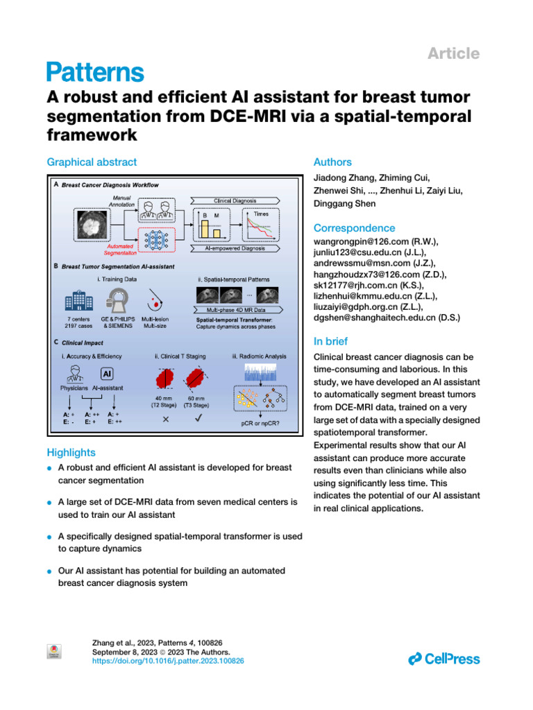 AI for Breast Tumor Segmentation | PDF | Image Segmentation | Breast Cancer