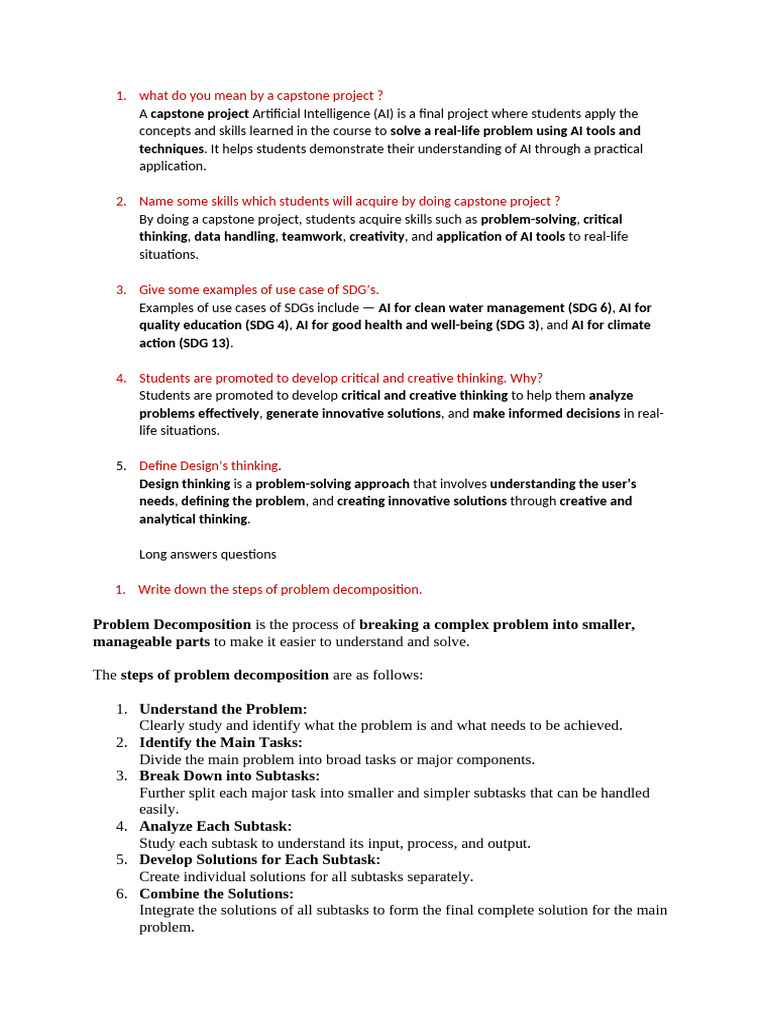 Capstone Project Insights in AI | PDF | Artificial Intelligence ...