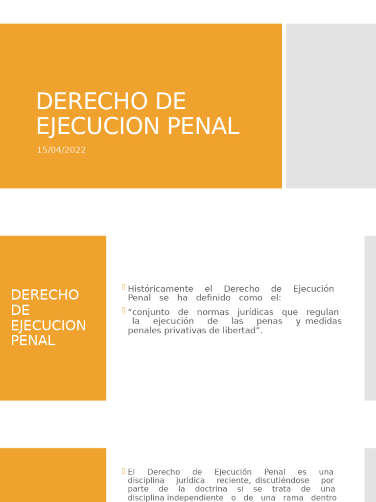 CLASE I DERECHO DE EJECUCION PENAL (2) | PDF | Castigos | Pena capital