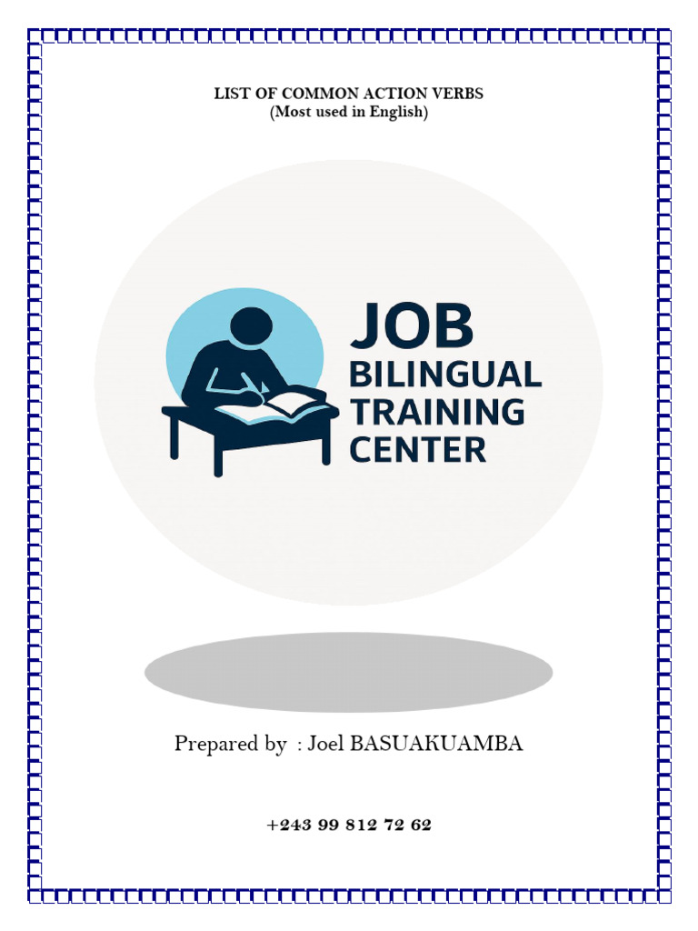 List of Common Action Verbs-Basuakuamba - Joel | PDF