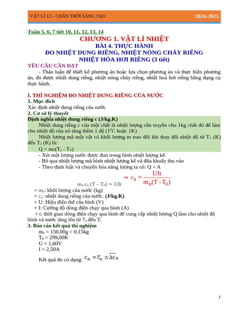 VL12 - TÓM TẮT BÀI 4 | PDF