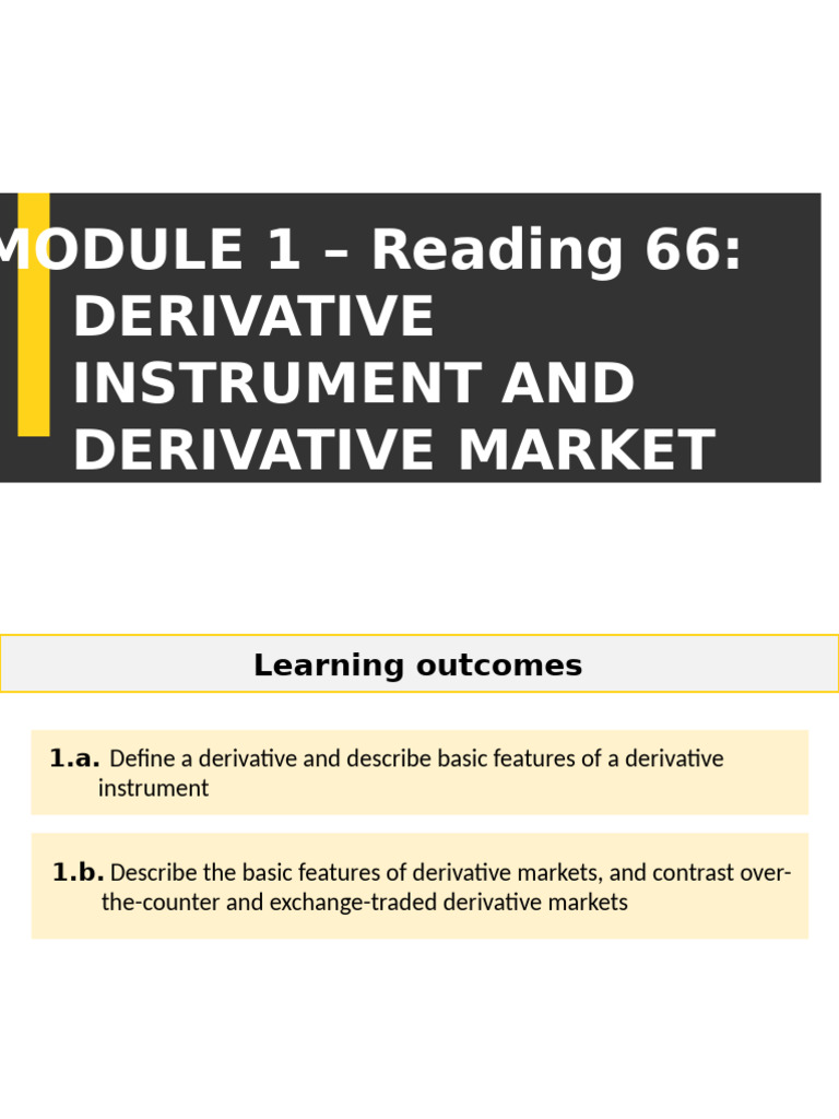 Derivatives Level 1 Full ISB | PDF | Put Option | Derivative (Finance)