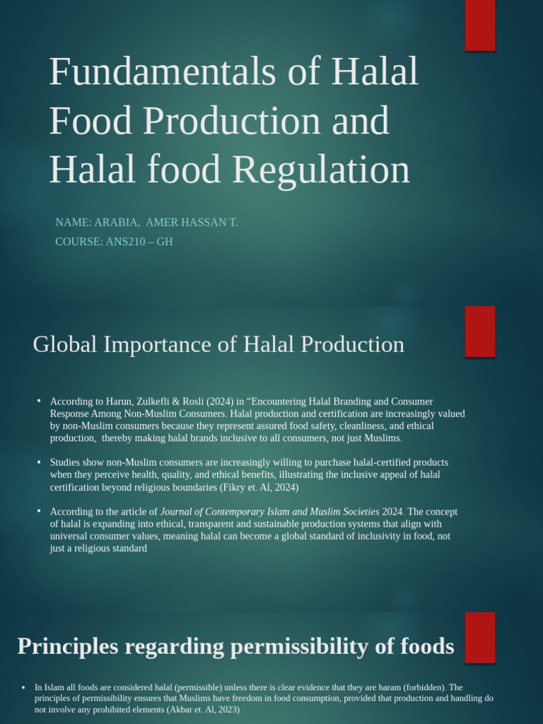 Halal Food Production: Principles & Practices | PDF | Foodborne Illness
