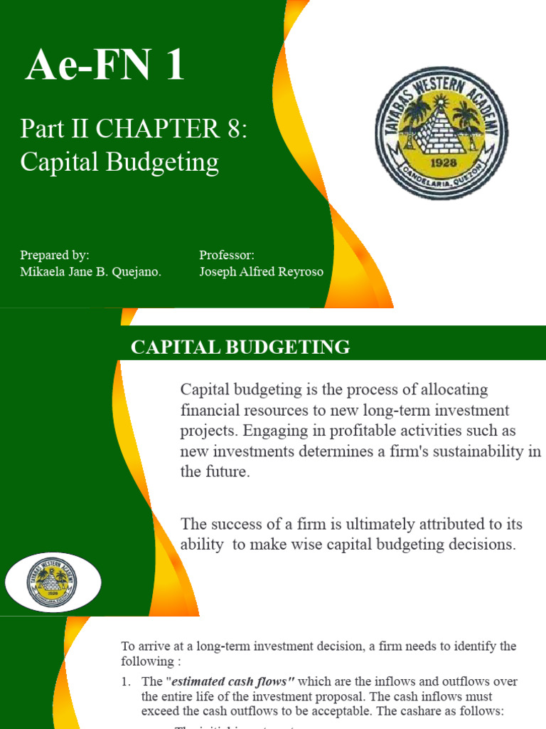 Capital Budgeting Essentials Explained | PDF