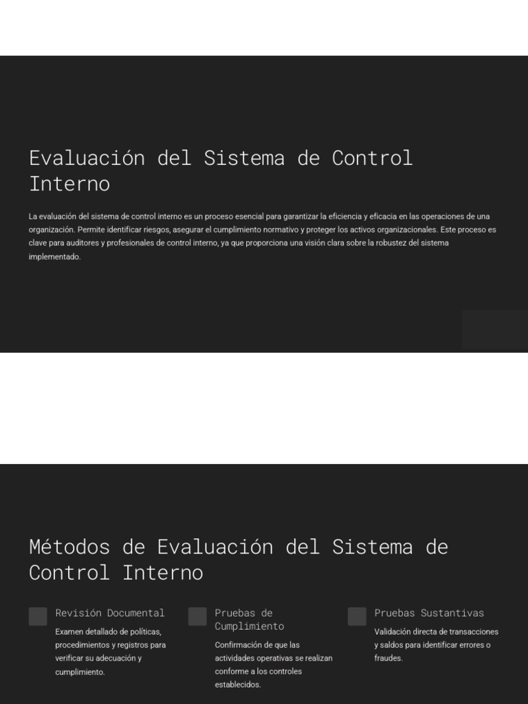 Evaluación del Control Interno Empresarial | PDF | Business