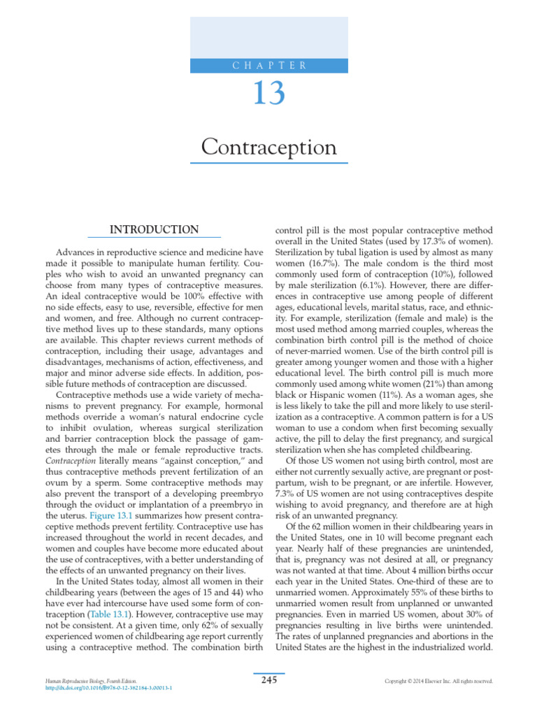 Overview of Contraceptive Methods | PDF | Combined Oral Contraceptive ...