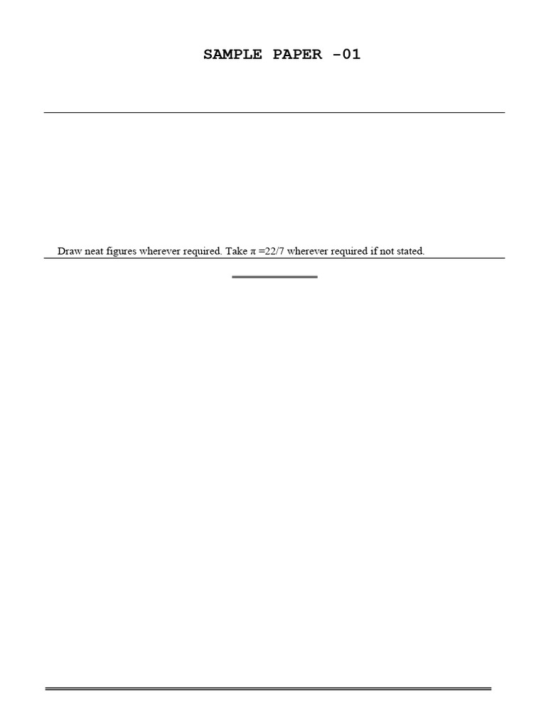 Class X Mathematics Sample Paper 2025 | PDF | Circle | Euclid