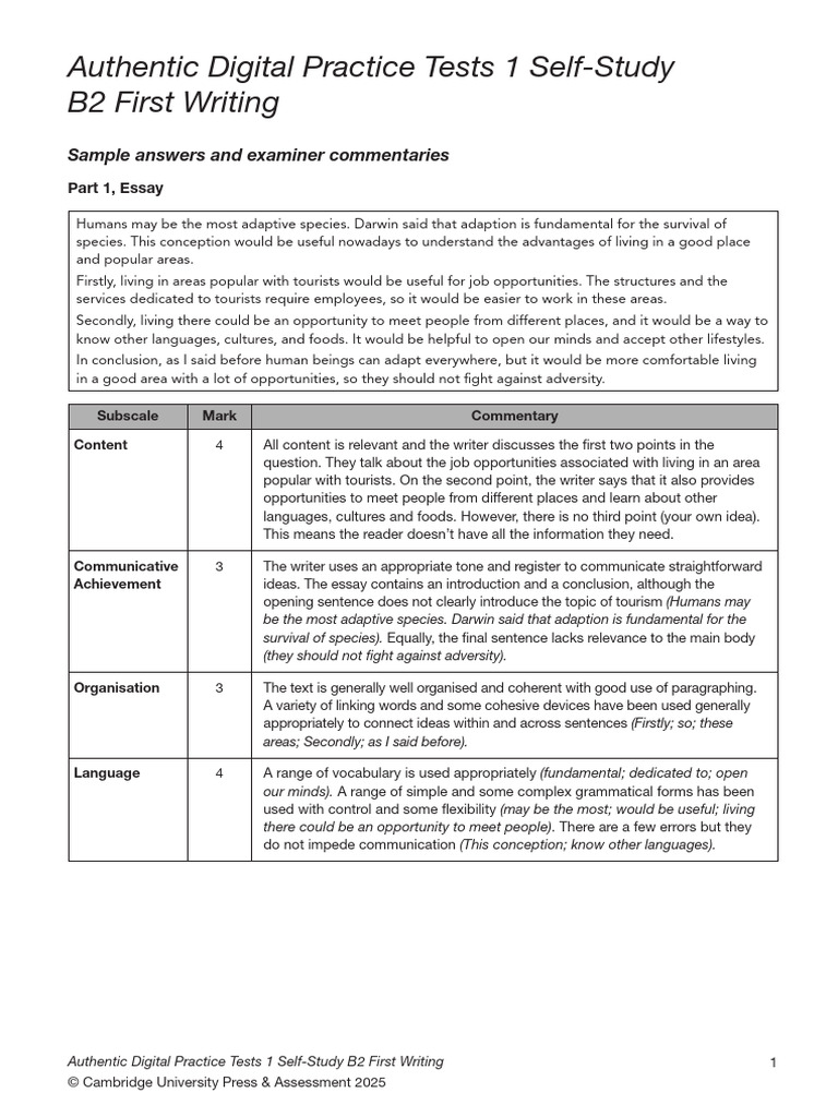 B2 First Writing Practice Tests Guide | PDF | Vocabulary | Word