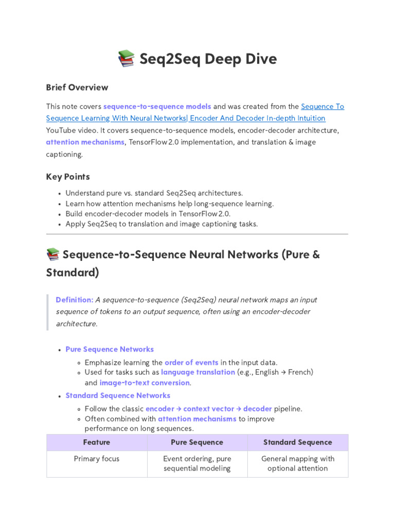 Seq2Seq Models: Encoder-Decoder Guide | PDF | Cognitive Science | Computing
