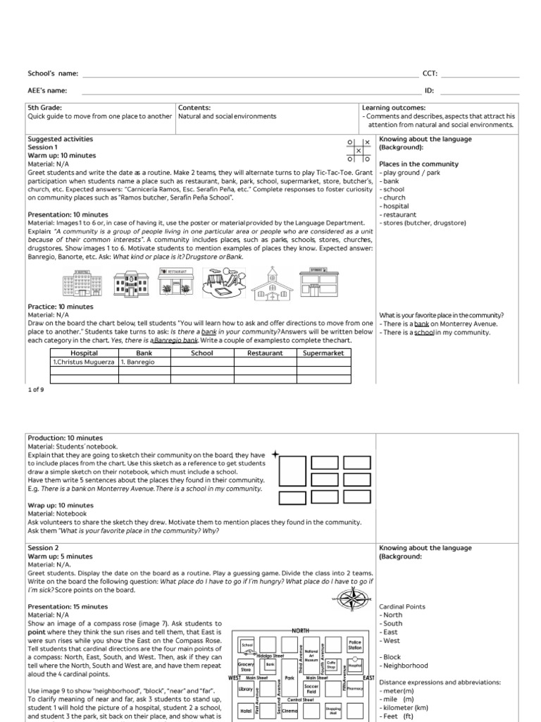 Lesson plan 5th grade elementary | PDF