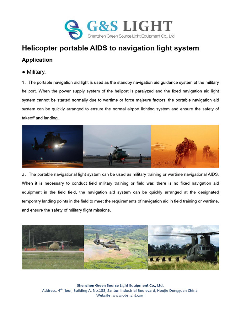 Helicopter Portable AIDS To Navigation Light System | PDF | Helicopter ...