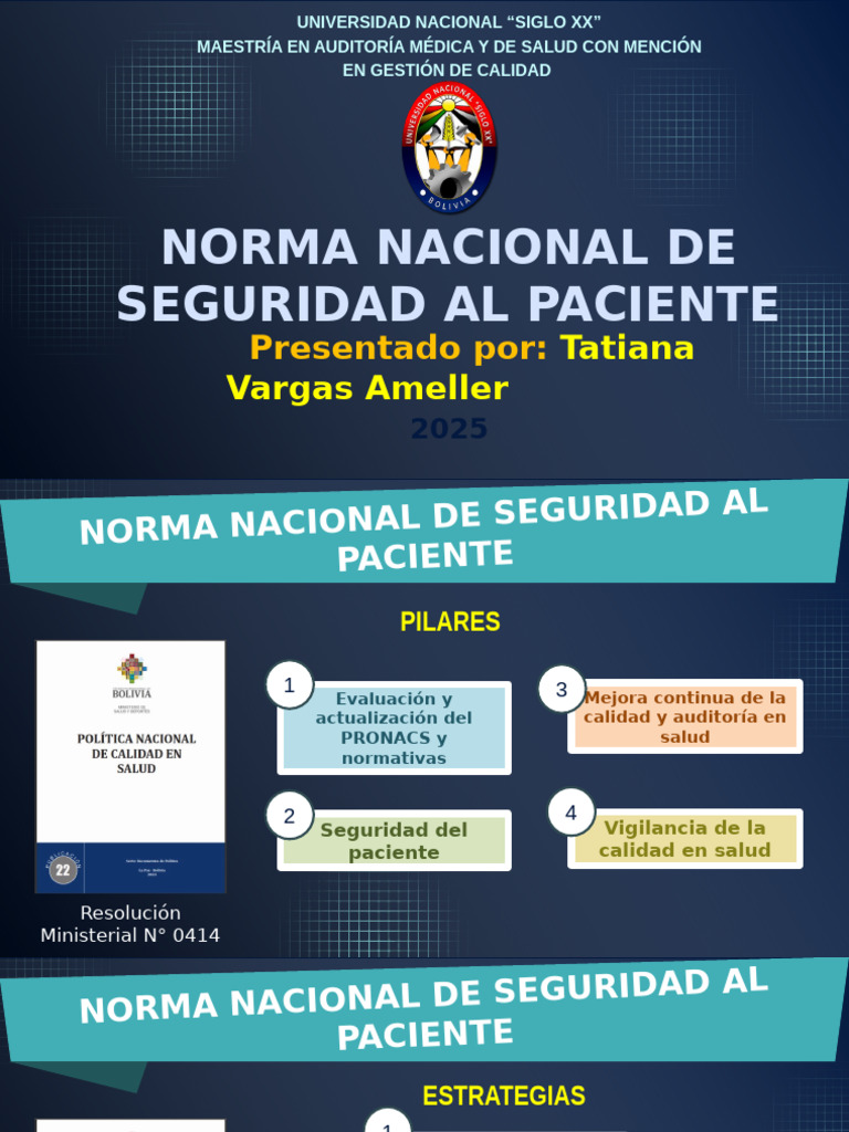Seguridad del Paciente en Salud 2025 | PDF | Seguridad del paciente ...
