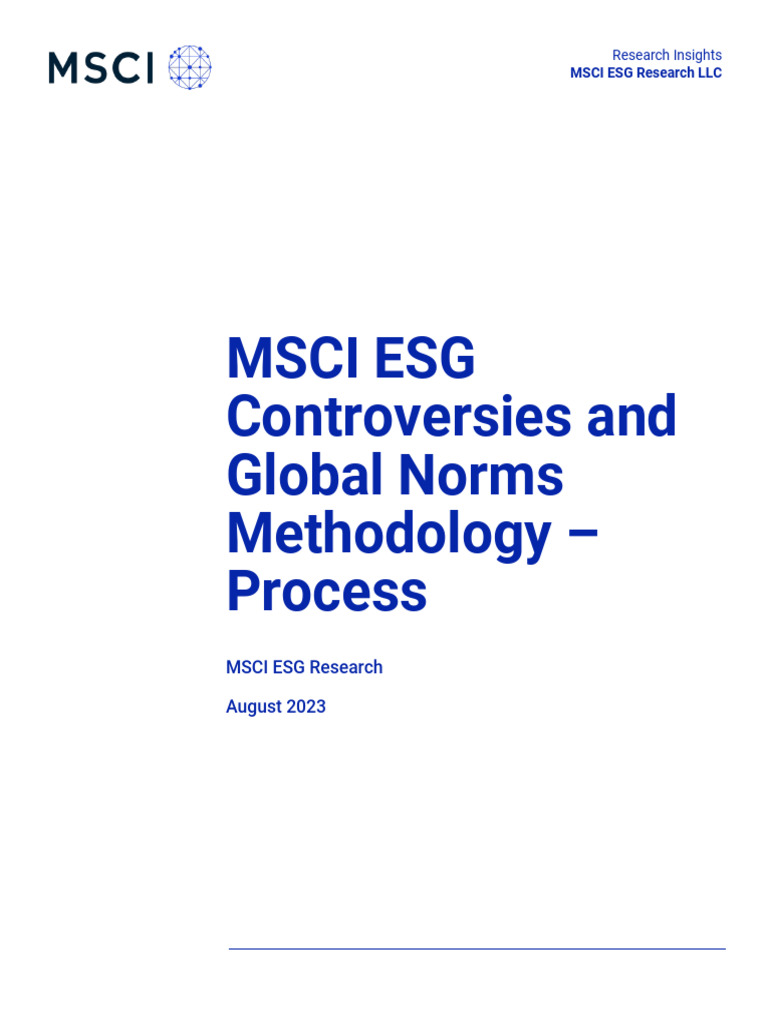 MSCI ESG Controversies Methodology Overview | PDF | Msci | News