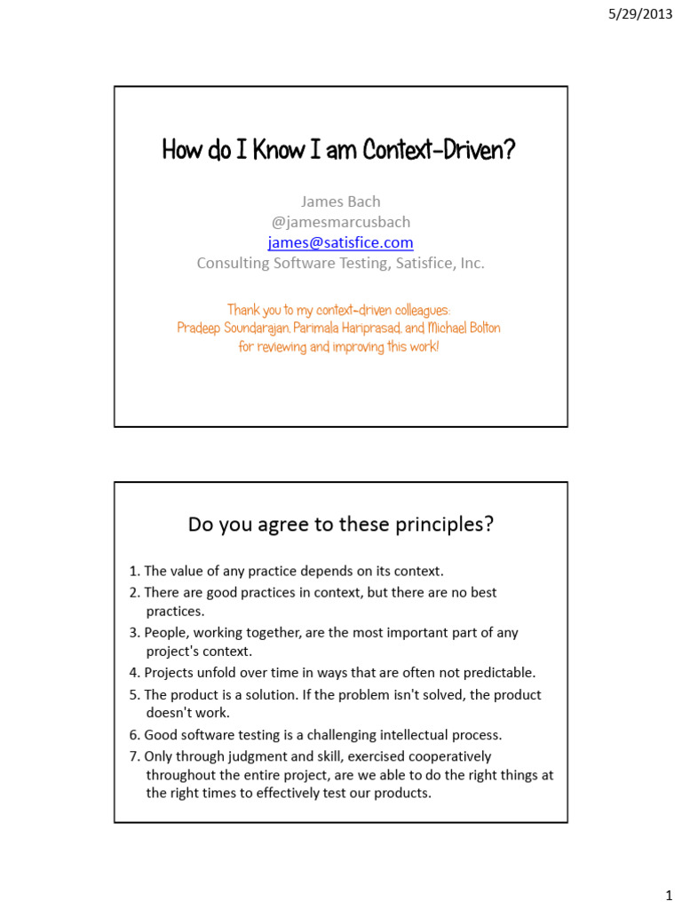 Context Driven | PDF | Software Testing | Nonlinear System
