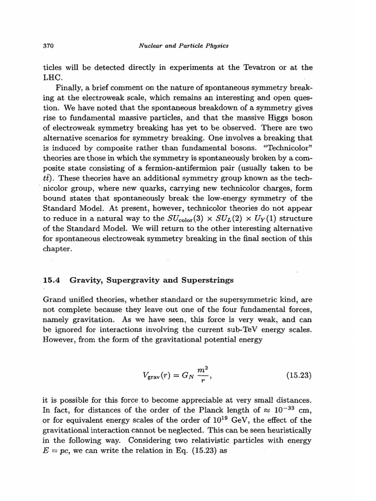 Beyond the Standard Model: Gravity & Strings | PDF | Fundamental ...