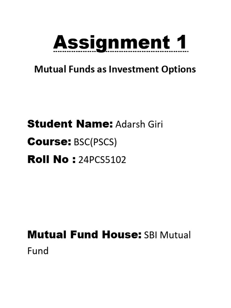 Adarsh Giri (24PCS5102) Assignment 1-1 | PDF | Exchange Traded Fund ...