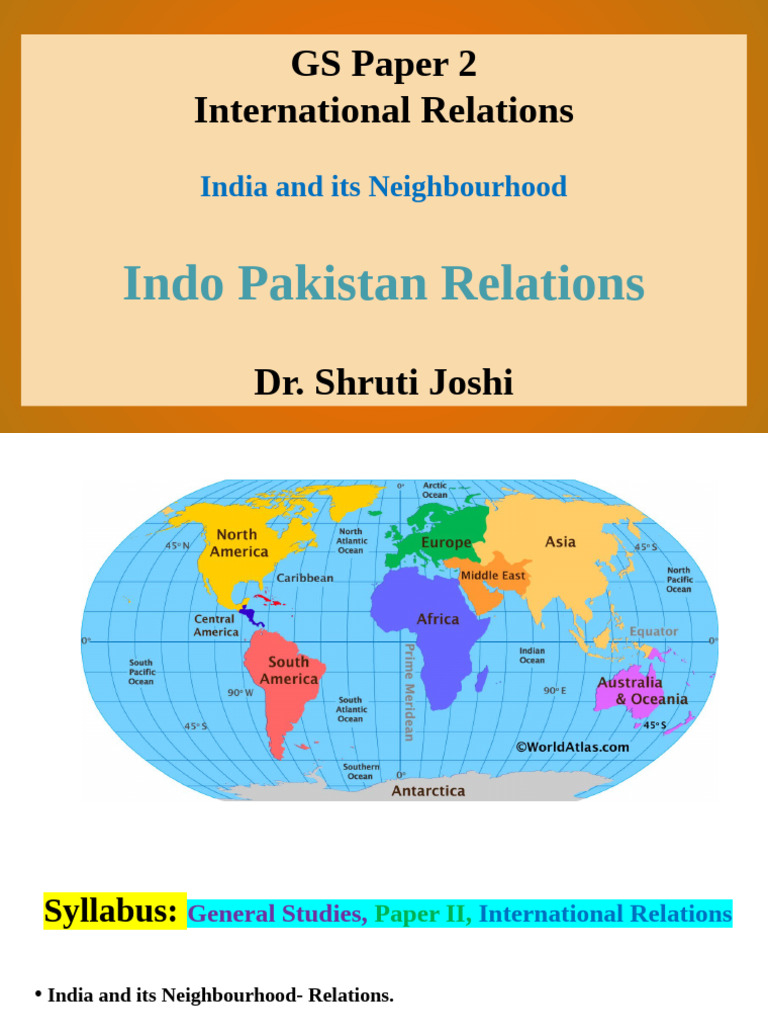 176293 Classroom 1759727301 Indo Pakistan Relations PPT | PDF | Nuclear ...