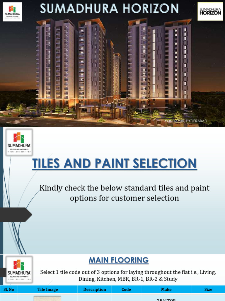 Tile and Paint Selection Guide | PDF | Tile | Building Engineering