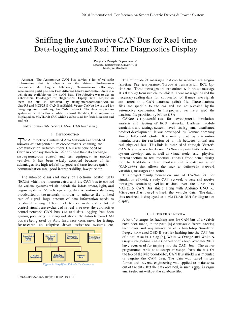 Real-time Automotive CAN Bus Diagnostics | PDF | Computer Engineering ...
