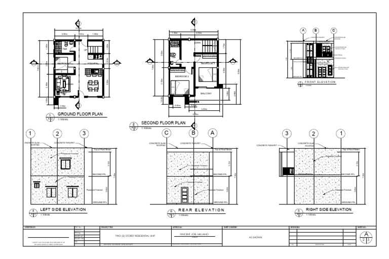 Two-Storey Residential Floor Plans | PDF | Architectural Elements ...