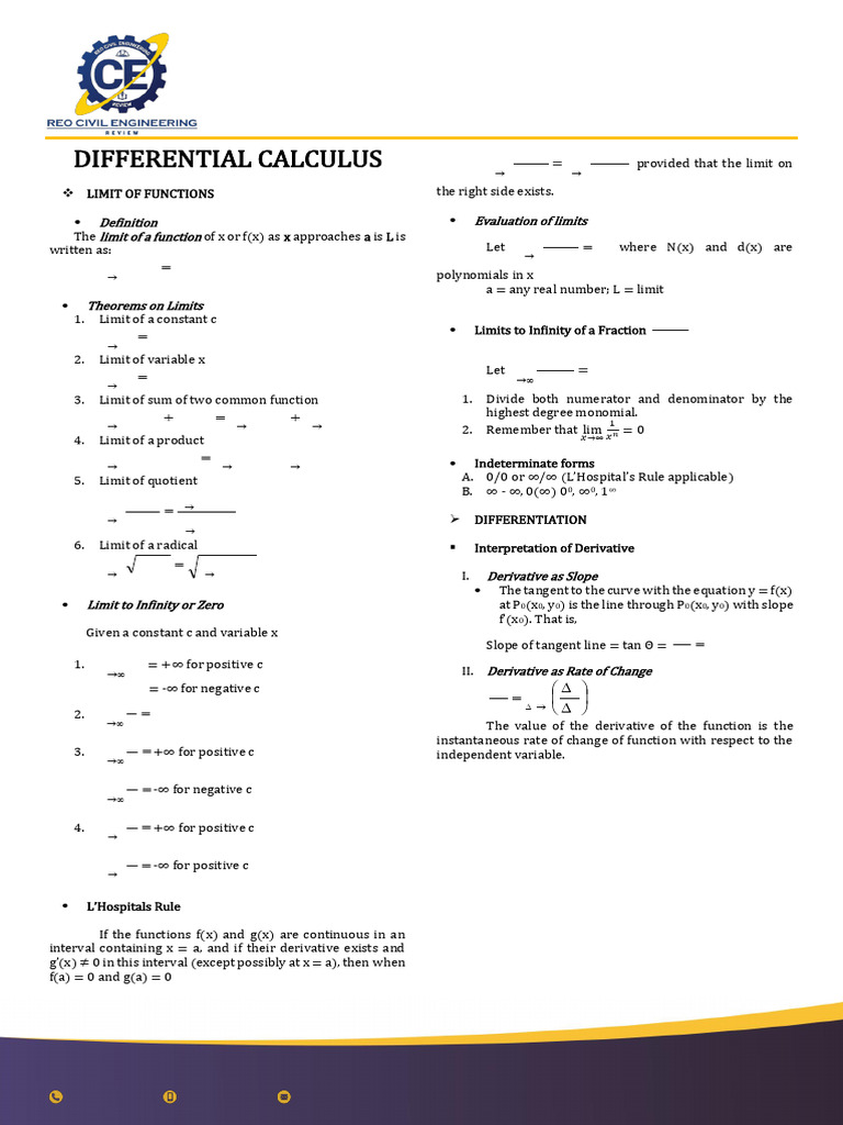 MSTE Handout 06 | PDF | Derivative | Elementary Mathematics