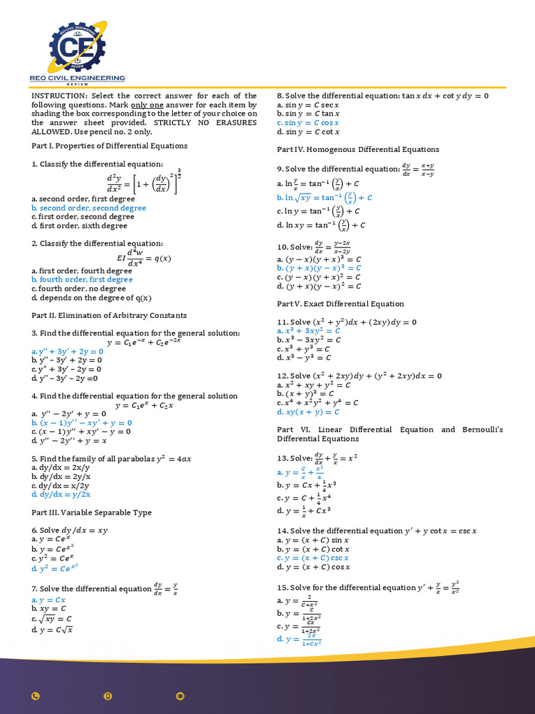 MSTE Handout 14 | PDF | Equations | Exponential Function