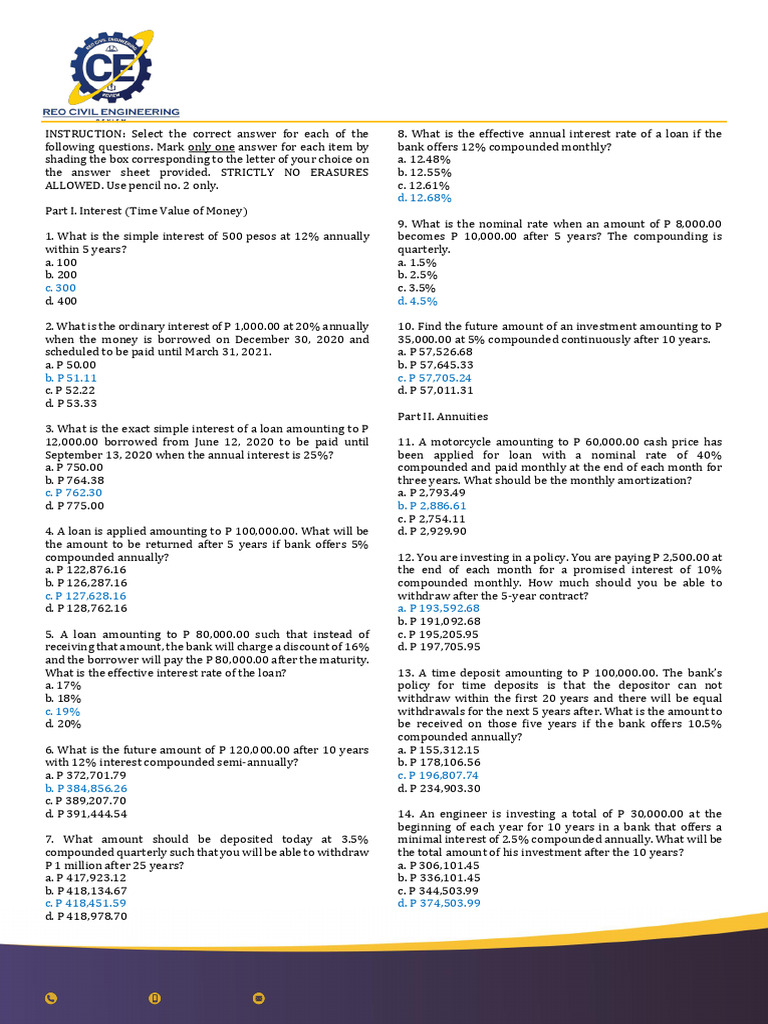 MSTE Handout 23 | PDF | Interest | Depreciation