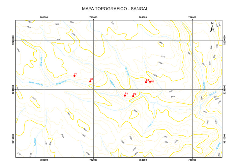 Topographic Map of Sangal Area | PDF