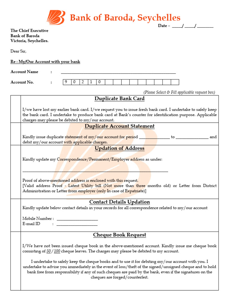Multi Purpose Form (1) | PDF | Cheque | Debit Card