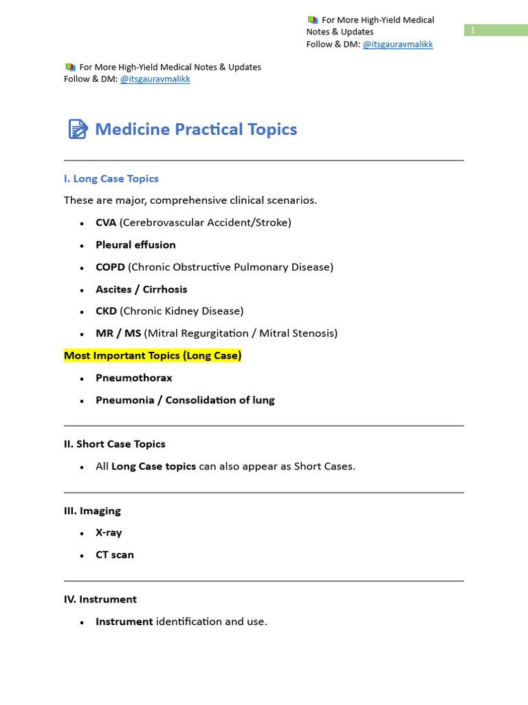 High-Yield Medical Case Topics Guide | PDF | Cough | Asthma