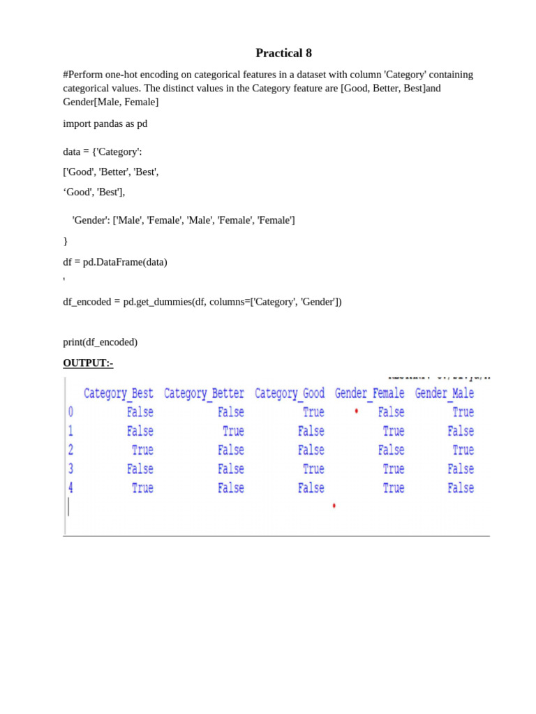 One-Hot Encoding Categorical Data | PDF