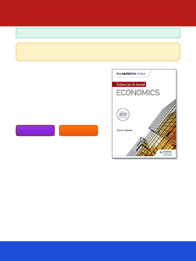 My Revision Notes Edexcel A Level Economics by Quintin Brewer Ebook ...