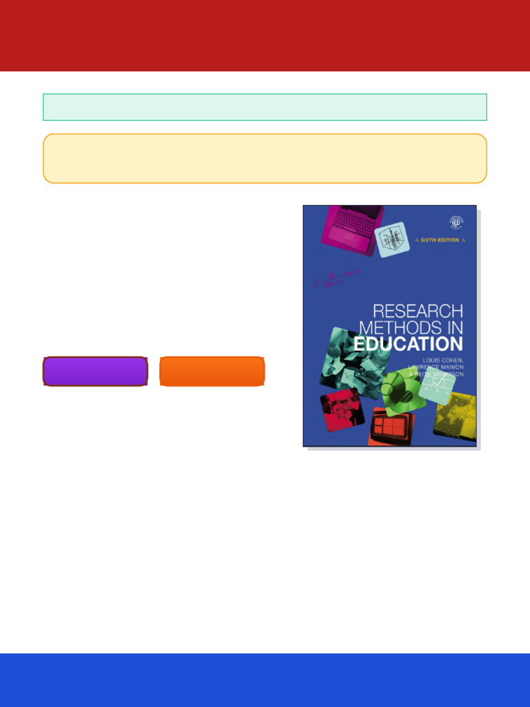 COHEN MANION MORRISON RESEARCH METHODS IN EDUCATION PDF visual data 3